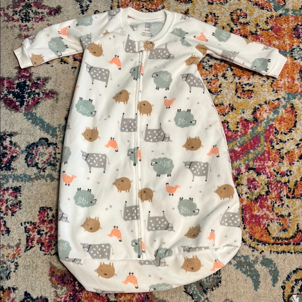 Carter’s Fleece Sleep Sack - Farm Animal Print